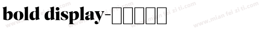 bold display字体转换